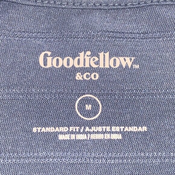 Goodfellow & Co Mens Blue Striped Short Sleeve Casual T-Shirt Size Medium - Picture 7 of 9